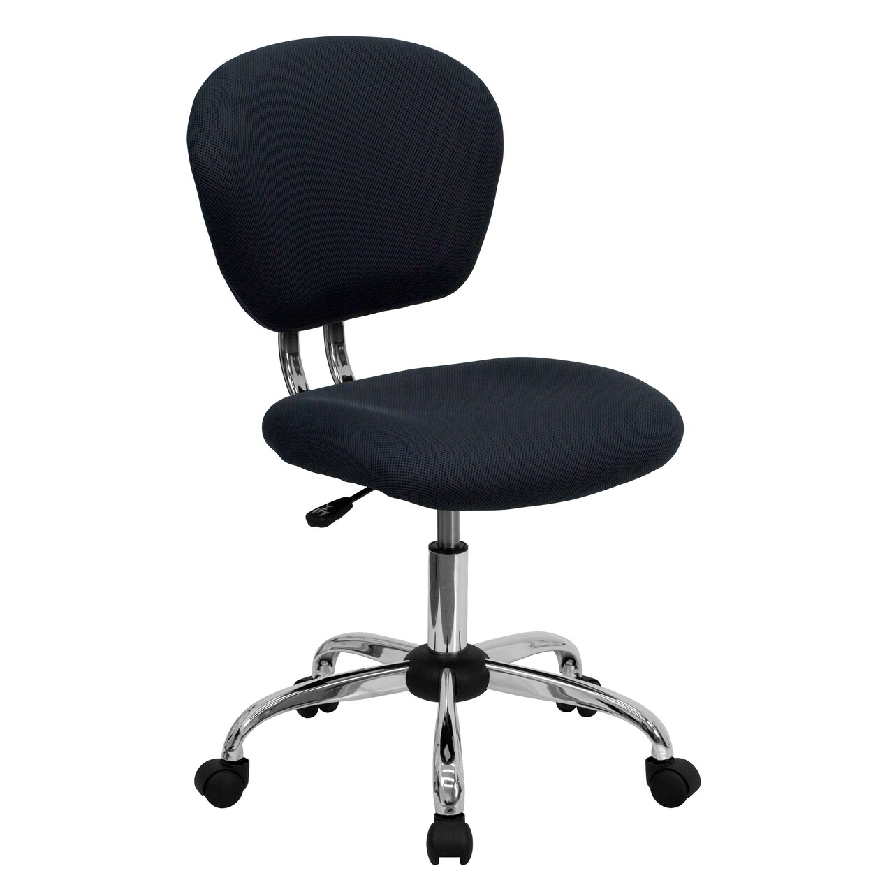 Emma and Oliver Mid-Back Mesh Padded Swivel Task Office Chair with Chrome Base